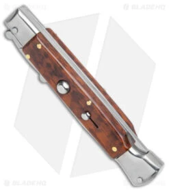 Bolster AKC 9" Automatic Italian Stiletto Snakewood (4" Satin Bayonet) 7 Bolster AKC 9" Automatic Italian Stiletto Snakewood (4" Satin Bayonet) -Akc Sales Store AKC Swinguard 9in Snakewood Bayo Satin GX 4273 jr spine