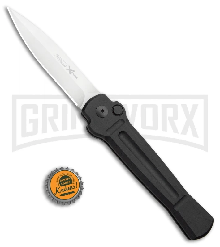 AKC X-treme Ace Black Automatic Knife - Satin Plain 6 AKC X-treme Ace Black Automatic Knife - Satin Plain - Image 4