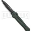 AKC X-treme Ace Dark Green Automatic Knife - Black Plain 1 AKC X-treme Ace Dark Green Automatic Knife - Black Plain -Akc Sales Store AKC X TREME ACE Side Opening Automatic Knife Green Black BHQ 100385 kp open large