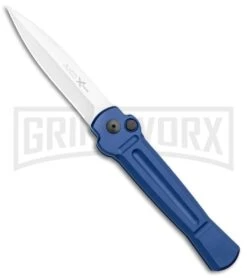 AKC X-treme ACE Blue Automatic Knife - Satin Plain