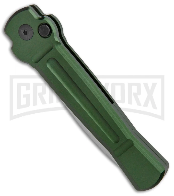 AKC X-treme Ace Green Automatic Knife - Satin Plain 4 AKC X-treme Ace Green Automatic Knife - Satin Plain - Image 2