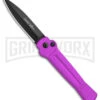AKC X-treme Ace Purple Automatic Knife - Black Plain -Akc Sales Store AKC X treme Ace Auto Purple Black BHQ 179221 jr large
