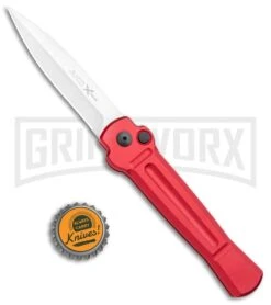 AKC X-treme Ace Red Automatic Knife - Satin Plain 9 AKC X-treme Ace Red Automatic Knife - Satin Plain -Akc Sales Store AKC X treme Ace Auto Red Satin BHQ 105468 jr bottlecap large