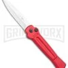 AKC X-treme Ace Red Automatic Knife - Satin Plain -Akc Sales Store AKC X treme Ace Auto Red Satin BHQ 105468 jr large