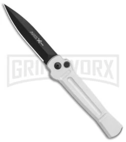 AKC X-treme Ace Silver Black Automatic Knife
