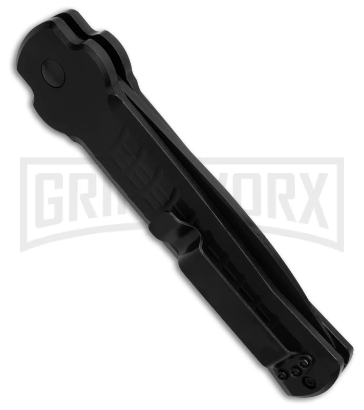 AKC X-treme Ace1 Side Opener Black Automatic Knife - Black Plain 5 AKC X-treme Ace1 Side Opener Black Automatic Knife - Black Plain - Image 3