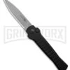 AKC X-treme Ace1 Side Opener Black Automatic Knife - Satin Plain -Akc Sales Store AKC X treme Ace1 Automatic Knife Black 3.75in Satin BHQ 189353 hd large