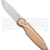 AKC X-treme Dandy Tan Aluminum Automatic Knife (Stonewash) -Akc Sales Store AKC X treme Dandy Tan Aluminum Auto SW BHQ 176851 jr large