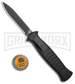 AKC X-treme EVO Black OTF Automatic Knife - Black Plain -Akc Sales Store AKC X treme EVO OTF Auto Black Black BHQ 105415 jr bottlecap large