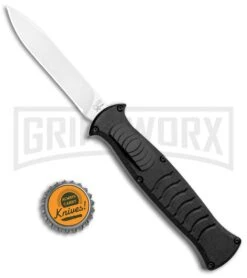 AKC X-treme EVO Black OTF Automatic Knife - Satin Plain -Akc Sales Store AKC X treme EVO OTF Auto Black Satin BHQ 105413 jr bottlecap large