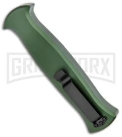 AKC X-treme EVO Green OTF Automatic Knife - Black Plain -Akc Sales Store AKC X treme EVO OTF Auto Green Black BHQ 105414 jr side 2 large