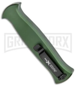 AKC X-treme EVO Green OTF Automatic Knife - Satin DE Dagger 8 AKC X-treme EVO Green OTF Automatic Knife - Satin DE Dagger -Akc Sales Store AKC X treme EVO OTF Auto Green Satin DE Dagger BHQ 134949 jr side 2 large 1