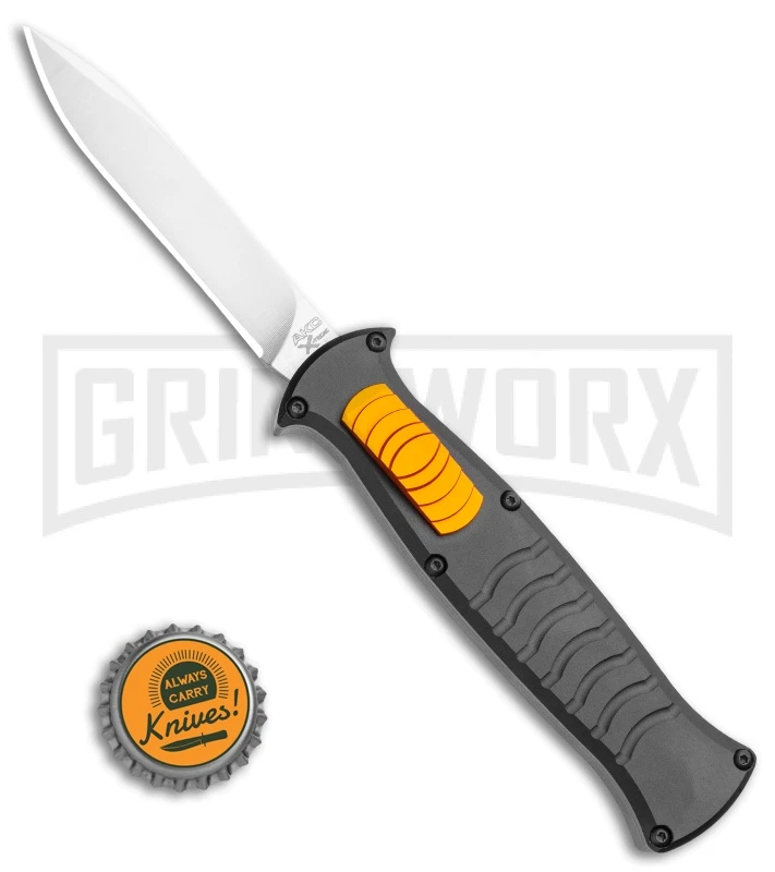 AKC X-treme EVO Black / Orange Slide OTF Automatic Knife - Satin Plain 6 AKC X-treme EVO Black / Orange Slide OTF Automatic Knife - Satin Plain - Image 4