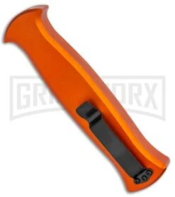 AKC X-treme EVO Orange OTF Automatic Knife - Black Plain -Akc Sales Store AKC X treme Evo Auto Orange Black BHQ 105416 jr side large