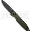 AKC X-treme Dandy Green Aluminum Automatic Knife - Black Stonewash Plain -Akc Sales Store AKC Xtreme Dandy Green Aluminum AK Black SW BHQ 174571 td large