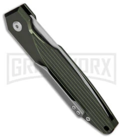 AKC X-treme Dandy Green Aluminum Automatic Knife - SW Plain 8 AKC X-treme Dandy Green Aluminum Automatic Knife - SW Plain -Akc Sales Store AKC Xtreme Dandy Green Aluminum AK Satin BHQ 174570 td side large