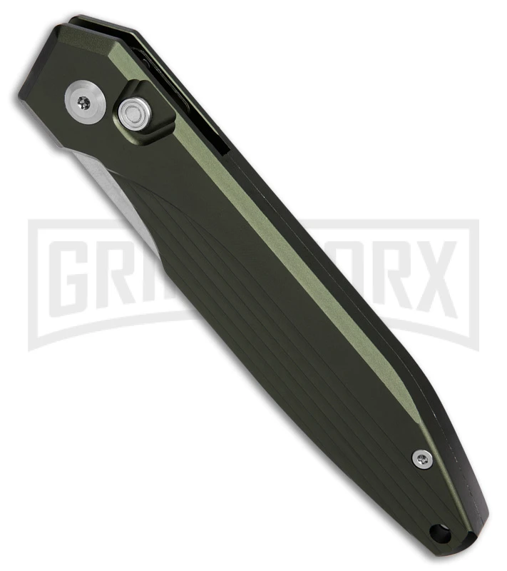 AKC X-treme Dandy Green Aluminum Automatic Knife - SW Plain 4 AKC X-treme Dandy Green Aluminum Automatic Knife - SW Plain - Image 2