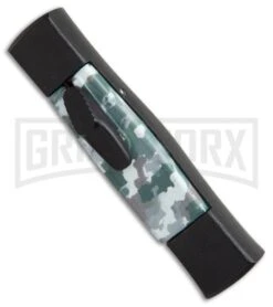 AKC Minion Concord Arctic Camo OTF Automatic Knife - Black Flat -Akc Sales Store AKC minion concord arctic camo black flat BHQ 19003 er side large