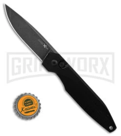 AKC X-treme Dandy Black Aluminum Automatic Knife - Black Stonewash Plain 9 AKC X-treme Dandy Black Aluminum Automatic Knife - Black Stonewash Plain -Akc Sales Store Akc Xtreme Dandy Black Aluminum AK Black SW BHQ 175549 td size large