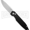 AKC X-treme Dandy Black Aluminum Automatic Knife - Stonewash Plain -Akc Sales Store Akc Xtreme Dandy Black Aluminum AK SW BHQ 174573 td large