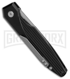 AKC X-treme Dandy Black Aluminum Automatic Knife - Stonewash Plain 8 AKC X-treme Dandy Black Aluminum Automatic Knife - Stonewash Plain -Akc Sales Store Akc Xtreme Dandy Black Aluminum AK SW BHQ 174573 td side large