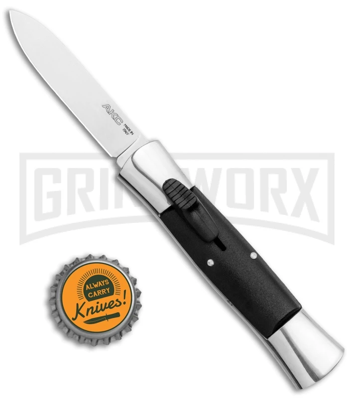 AKC 007 Concord Black OTF Automatic Knife Gray/Black - Spear Point Satin 6 AKC 007 Concord Black OTF Automatic Knife Gray/Black - Spear Point Satin - Image 4