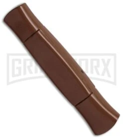 AKC 077 Concord Brown OTF Automatic Knife - Black Plain -Akc Sales Store akc 077 otf brown black plain side cm large