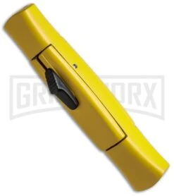 AKC 077 Concord Yellow OTF Automatic Knife - Black Plain -Akc Sales Store akc 077 otf yellow black plain bottom cm large