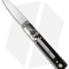 AKC Classic 6" Lever Lock Automatic Italian Knife Dark Horn (2.5" Polish) F17 -Akc Sales Store akc 6in lever lock dark horn flat