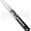 AKC Classic 6" Italian Lever Lock Dark Horn Automatic Knife - Polish Plain -Akc Sales Store akc 6in lever lock dark horn flat large