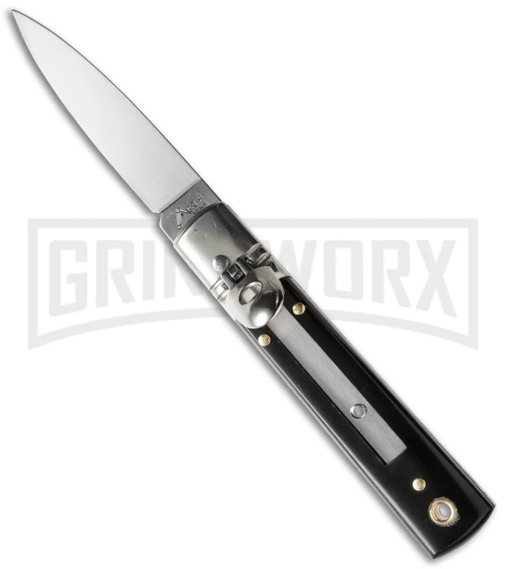 AKC Classic 6" Italian Lever Lock Dark Horn Automatic Knife - Polish Plain 3 AKC Classic 6" Italian Lever Lock Dark Horn Automatic Knife - Polish Plain