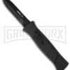 AKC 777 Blackfinger Tactical Black OTF Automatic Knife - Dagger Black Plain