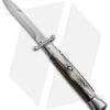 AKC Swinguard 9" Automatic Italian Stiletto Brazilian Horn (4" Satin Bayonet) -Akc Sales Store akc 9 brazil horn bayo swing