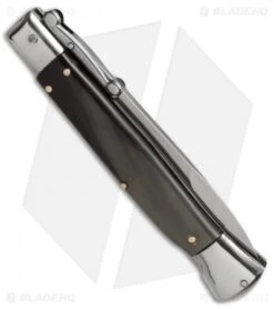 AKC Swinguard 9" Automatic Italian Stiletto Brazilian Horn (4" Satin Bayonet) 5 AKC Swinguard 9" Automatic Italian Stiletto Brazilian Horn (4" Satin Bayonet) -Akc Sales Store akc 9 brazil horn bayo swing side