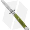 AKC Swinguard 9" Automatic Italian Stiletto Green Pearlex (4" Satin Dagger) -Akc Sales Store akc 9 swing green pearlex jm