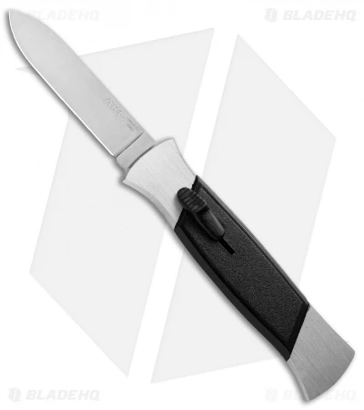 AKC 777 Blackfinger OTF Automatic Knife Brushed Aluminum (3.375" Satin Flat) 3 AKC 777 Blackfinger OTF Automatic Knife Brushed Aluminum (3.375" Satin Flat)