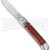 AKC 8" Italian Stiletto Leverlock Cocobolo Automatic Knife - Flat -Akc Sales Store akc cocobolo leverlock cm large
