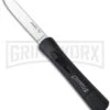 AKC Concord Black OTF Automatic Knife - Flat Grind Satin Plain 1 AKC Concord Black OTF Automatic Knife - Flat Grind Satin Plain -Akc Sales Store akc concord black silver flat large