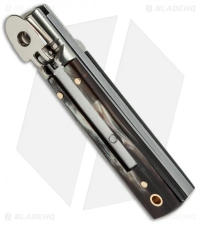 AKC Classic 6" Lever Lock Automatic Italian Knife Brazilian (2.5" Damascus) 5 AKC Classic 6" Lever Lock Automatic Italian Knife Brazilian (2.5" Damascus) - Image 3