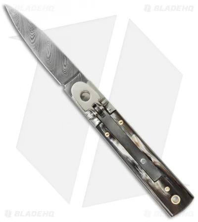 AKC Classic 6" Lever Lock Automatic Italian Knife Brazilian (2.5" Damascus) 3 AKC Classic 6" Lever Lock Automatic Italian Knife Brazilian (2.5" Damascus)