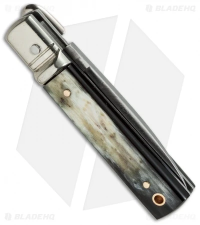 AKC Classic 6" Lever Lock Automatic Italian Knife Brazilian (2.5" Damascus) 4 AKC Classic 6" Lever Lock Automatic Italian Knife Brazilian (2.5" Damascus) - Image 2