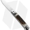 AKC Classic 8" Lever Lock Automatic Italian Knife Stag Horn (3.2" Polish) 1 AKC Classic 8" Lever Lock Automatic Italian Knife Stag Horn (3.2" Polish) -Akc Sales Store akc lever lock stag BHQ 50856 jr