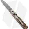 AKC Classic 6" Lever Lock Automatic Italian Knife Stag Horn (2.5" Damascus) 1 AKC Classic 6" Lever Lock Automatic Italian Knife Stag Horn (2.5" Damascus) -Akc Sales Store akc mini ll stag damascus