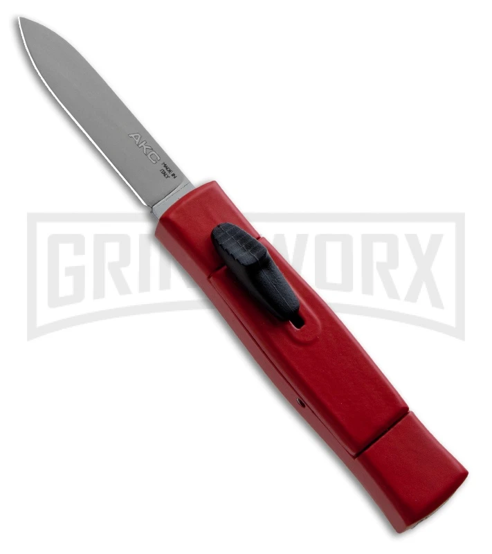 AKC Minion Concord Red OTF Automatic Knife - Flat Grind Polish Plain 3 AKC Minion Concord Red OTF Automatic Knife - Flat Grind Polish Plain
