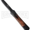 AKC Concord Briar Wood OTF Automatic Knife - Dagger Black Plain 1 AKC Concord Briar Wood OTF Automatic Knife - Dagger Black Plain -Akc Sales Store akc otf concord 4 large