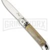 AKC 8" Italian Lever Lock Honey Horn Automatic Knife - Flat Grind 1 AKC 8" Italian Lever Lock Honey Horn Automatic Knife - Flat Grind -Akc Sales Store automatic leverlock honey spear large