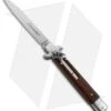 AKC Leverletto 9" Lever Lock Automatic Italian Knife Cocobolo (4" Satin) -Akc Sales Store large leverletto cocobolo