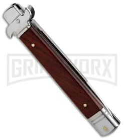AKC 9" Leverletto Cocobolo Wood Automatic Knife - Flat Grind 5 AKC 9" Leverletto Cocobolo Wood Automatic Knife - Flat Grind -Akc Sales Store large leverletto cocobolo side large
