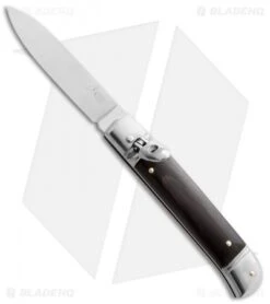 AKC Classic 8" Lever Lock Automatic Italian Knife Dark Horn (3.2" Polish Flat)
